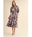 Deb Navy Tiered Midi Dress