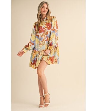 Merci Kim Cream Floral Dress
