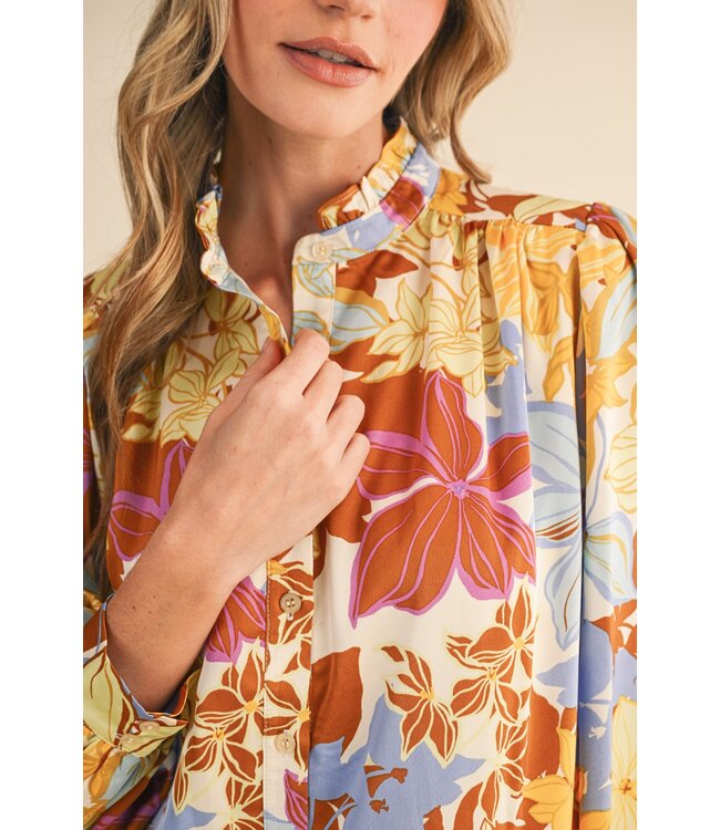 Kim Cream Floral Dress