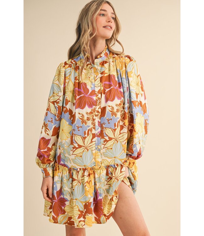 Kim Cream Floral Dress