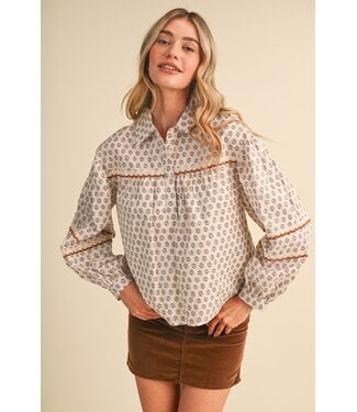 Merci Connie Cream Floral Top