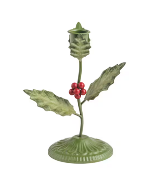 Holly Metal Small Candlestick