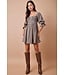 Coleen Brown Gingham Plaid Smocked Dress