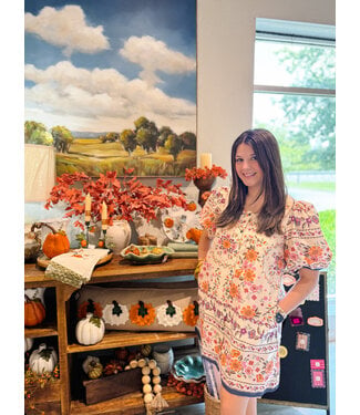 Entro Lollie Ecru Floral Dress