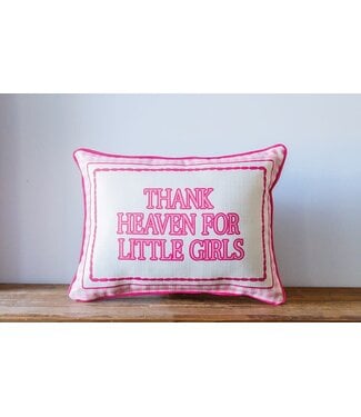Thank Heaven for Little Girls Gingham Pillow