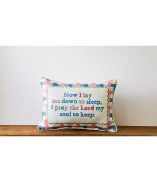 Now I Lay Me Multi Buffalo Check Pillow