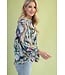 Ansley Navy Printed Top