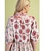 Sarah Pink Mixed Print Midi Dress