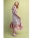 Sarah Pink Mixed Print Midi Dress