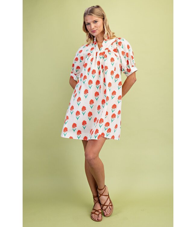 Lydia Ivory Floral Dress
