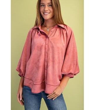 Gigio Taylor Rose Satin Top