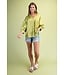Lexi Apple Green Satin Top