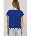 Jeannie Royal Blue Scallop Sweater Top