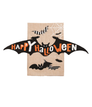 Bat Felt Appliqué Tea Towel