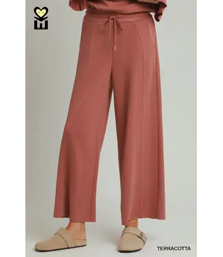Jen Terracotta Wide Leg Pants