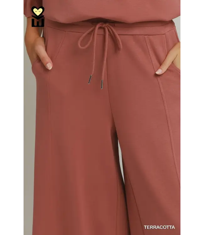 Jen Terracotta Wide Leg Pants