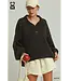 Debra Black Mineral Washed Oversized Pullover Top
