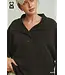 Debra Black Mineral Washed Oversized Pullover Top