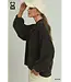 Debra Black Mineral Washed Oversized Pullover Top