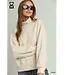Lisa Ecru Turtle Neck Fleece Pullover