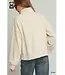 Lisa Ecru Turtle Neck Fleece Pullover