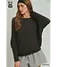 Vivi Charcoal Batwing Top