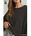 Vivi Charcoal Batwing Top