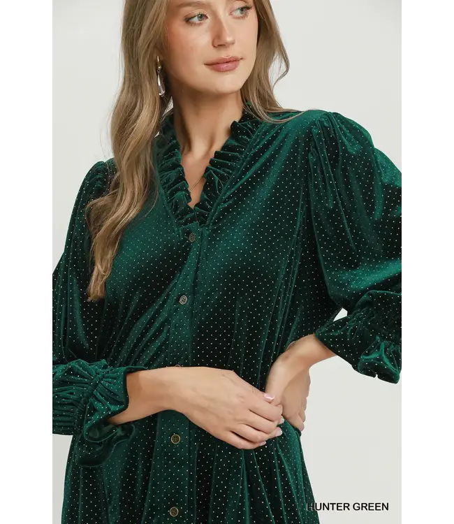 Carter Hunter Green Velvet Dress