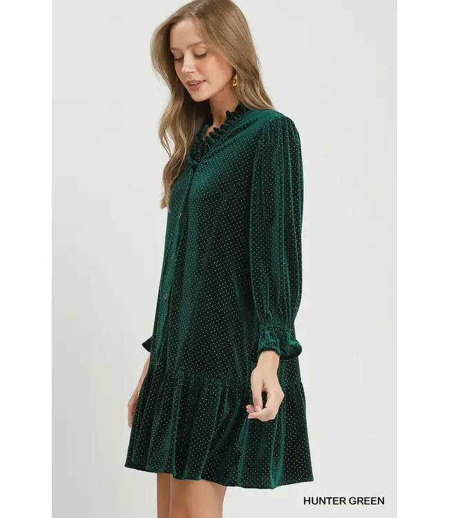 Carter Hunter Green Velvet Dress