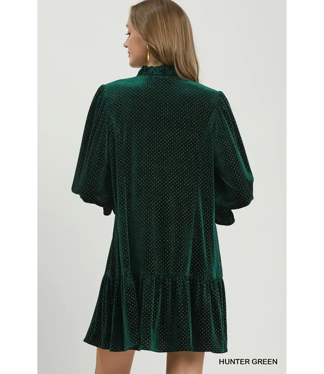 Carter Hunter Green Velvet Dress