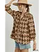 Wren Black Boho Floral Top