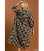 Alaina Black Checkered Midi Dress