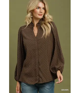 Sheila Brown Swiss Dot Top