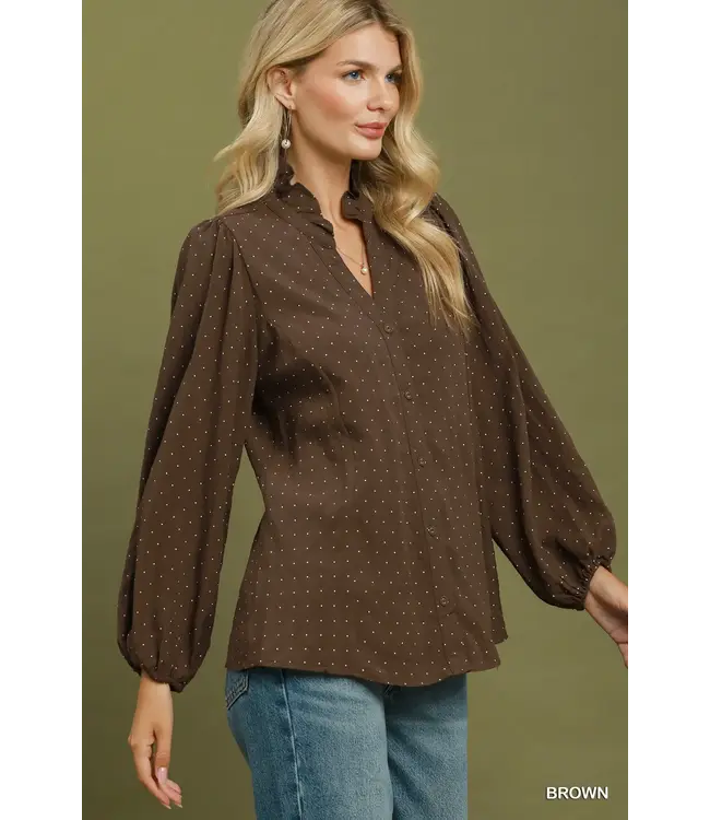 Sheila Brown Swiss Dot Top