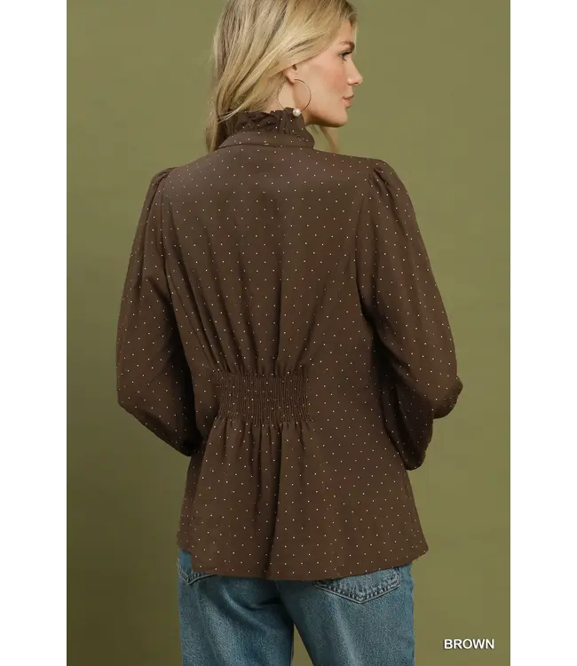 Sheila Brown Swiss Dot Top