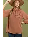 Hayden Red Clay Dot Print Top