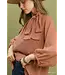 Hayden Red Clay Dot Print Top