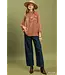 Hayden Red Clay Dot Print Top