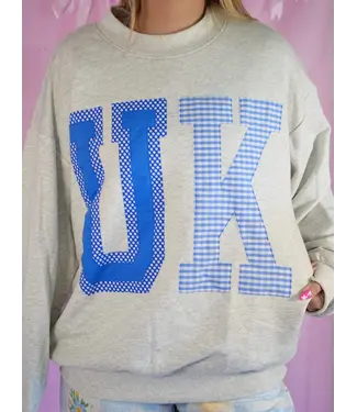 Starstruck'd UK Applique Heather Gray Sweatshirt