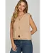 Patricia Taupe Chunky Sweater Vest Top