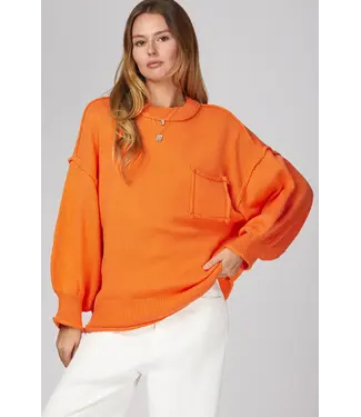 SHE + SKY Marty Orange Sweater
