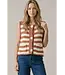 Shirley Cinnamon Striped Sweater Vest