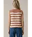 Shirley Cinnamon Striped Sweater Vest