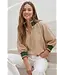 Carson Taupe Striped Top