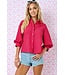 Cissy Pink Gingham Bubble Top