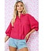 Cissy Pink Gingham Bubble Top