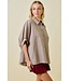 Shea Checkered Seersucker Oversized Top