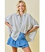 Shea Checkered Seersucker Oversized Top