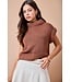 Kayla Chocolate Chunky Sweater Top
