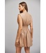 Erin Latte Faux Leather Dress